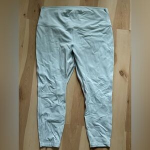 Lululemon 16 Light Blue Leggings Capri 25 inseam Pastel Spring Gym Loungewear
